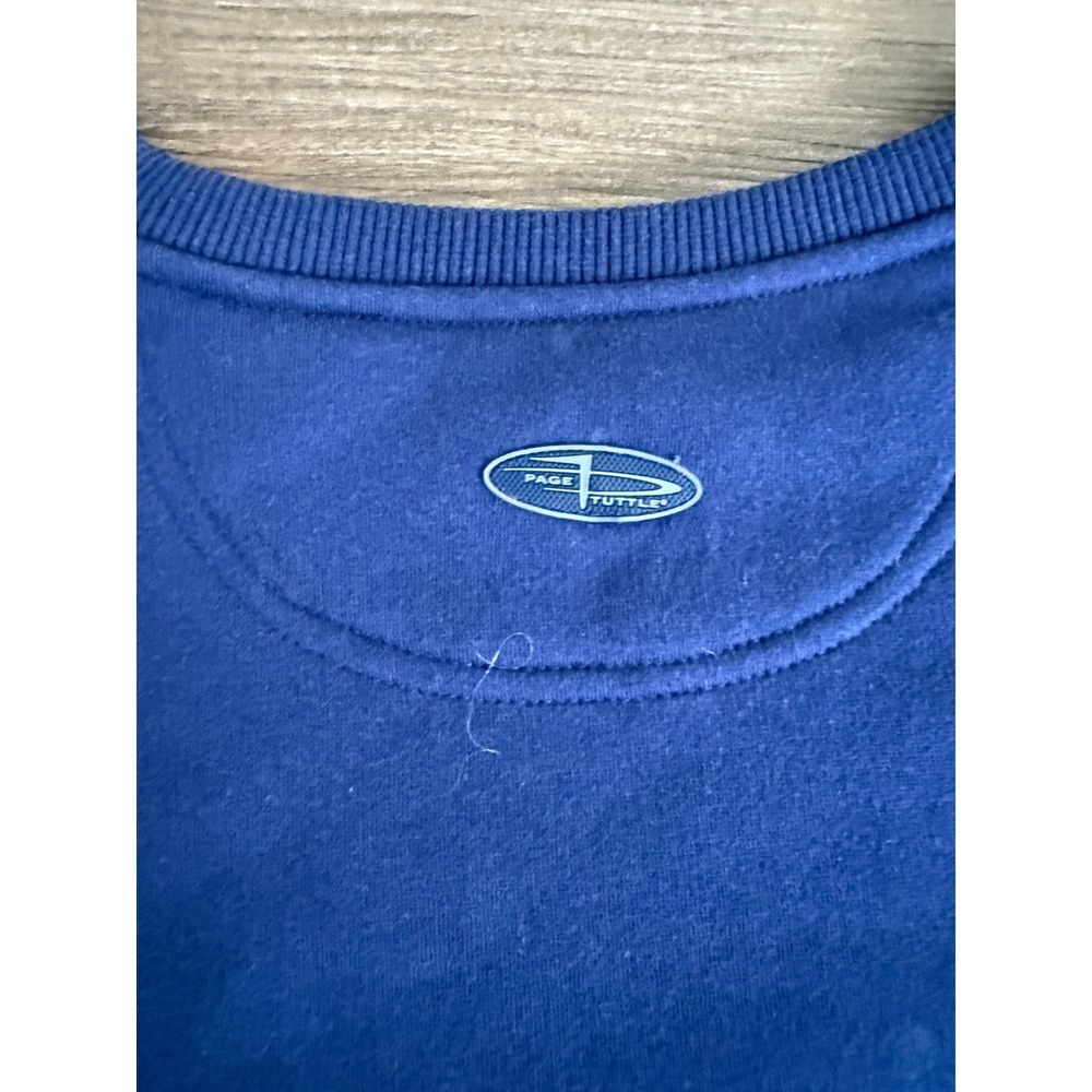 Page & Tuttle Windermere Country Club Sweatshirt Navy Blue Cotton Mens L Large - Picture 8 of 9